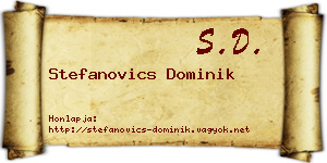 Stefanovics Dominik névjegykártya